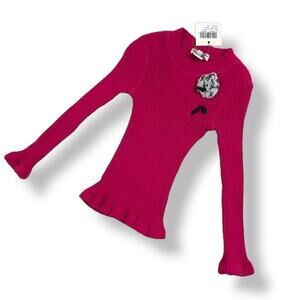 Eliane et Lena Girls Top Size 2 Tee Shirt Fuschia Pink NEW